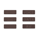72 Icons For XXX Connectors: 24 "Voice" Icons, 24 "Data" Icons, 24 Blanks -Brown