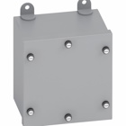 Type 3/3R junction boxes, 12" height, 8" length, 12" width, NEMA 3 and 12, Screw cover, WPSC enclosure, Surface mounted, Small single door, External mounting feet, Carbon steel, Oil-resistant gasket, gasketed screws