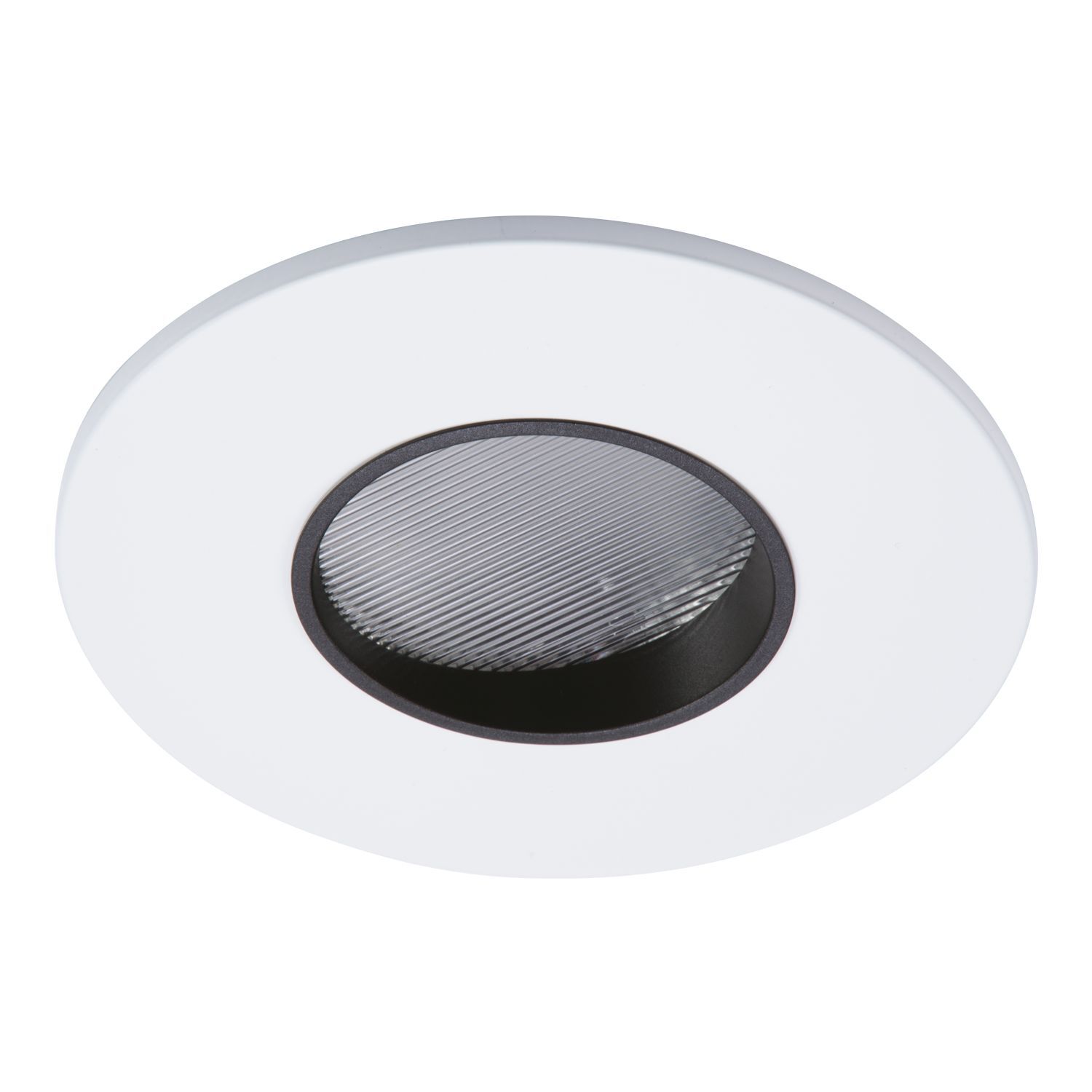 2" square lens pinhole, ML4 trim, matte white flange, black lens frame