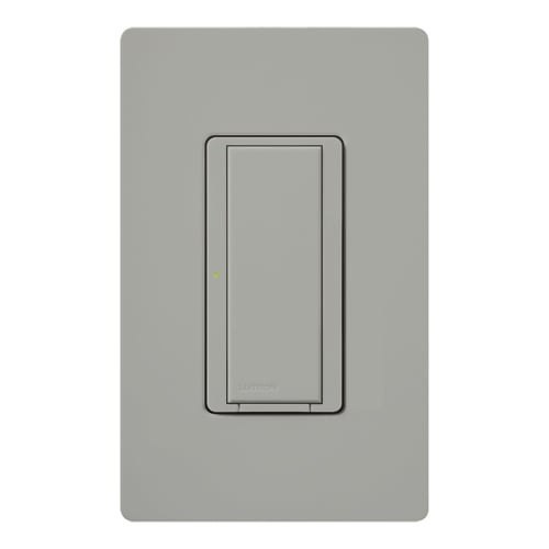 RadioRA 2 Switch, Multi-location/single-pole, neutral required, 120V/8A light or 1/4 HP motor/5.8A motor in gray