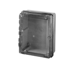 Circuit Safe Polycarbonate JIC Enclosure Assembly with hinged clear cover, 14 in. x 12 in. x 6 in.
