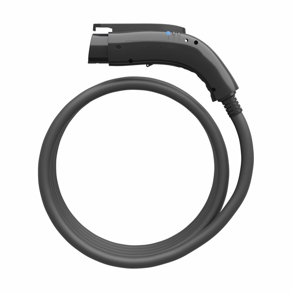 Eaton Green Motion J1772 EV connector with LED code indicators and 25-foot cord and cord management bracket