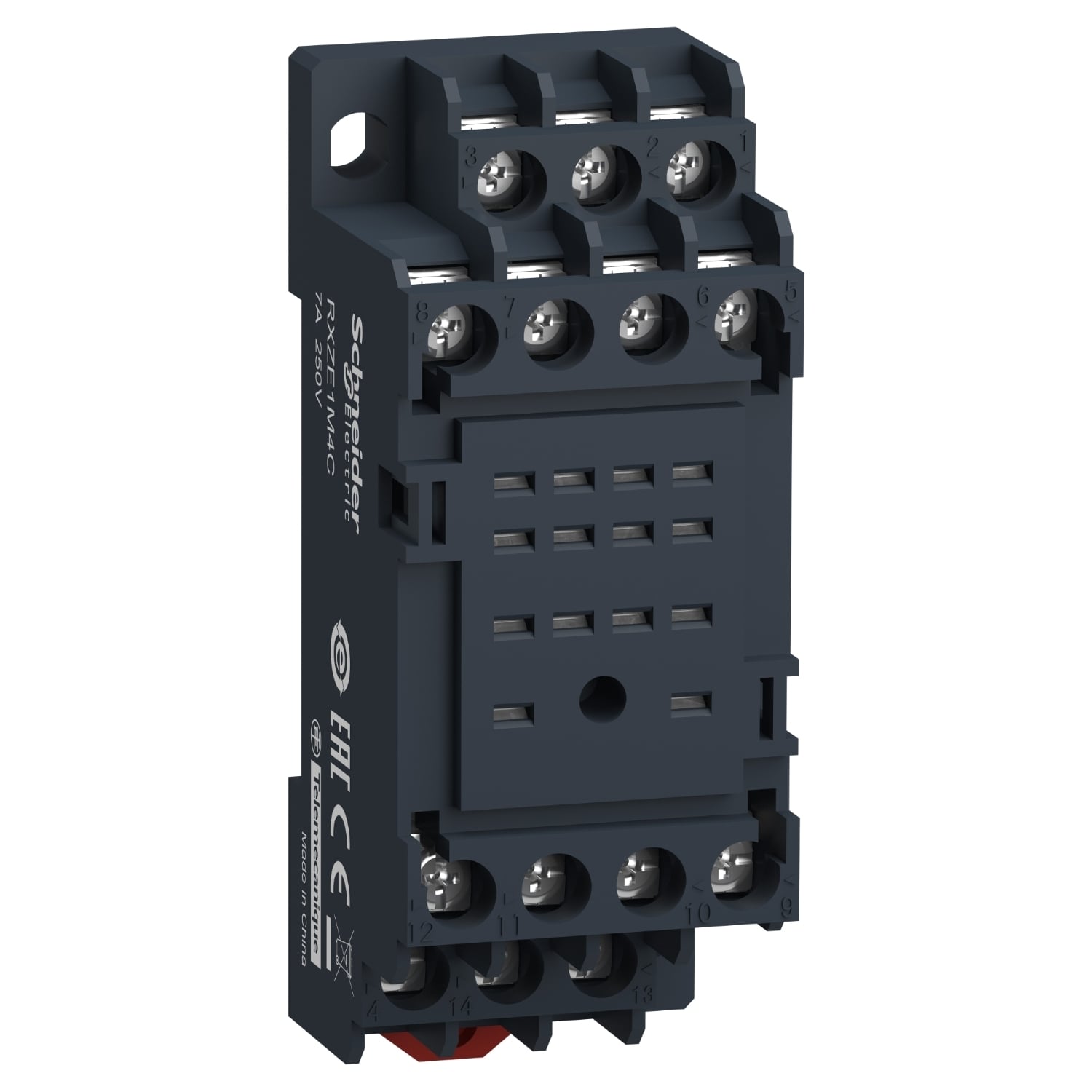 socket, Harmony Electromechanical Relays, for RXM2LB RXM4LB relays,7A, screw clamp socket, mixed contact terminal