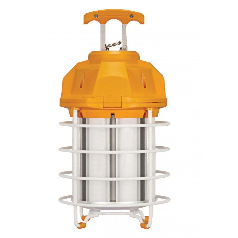 100 Watt LED Hi-Lumen Temporary Hi-bay Caged Lamp - 5000K - Integrated Cord / Plug and Hook