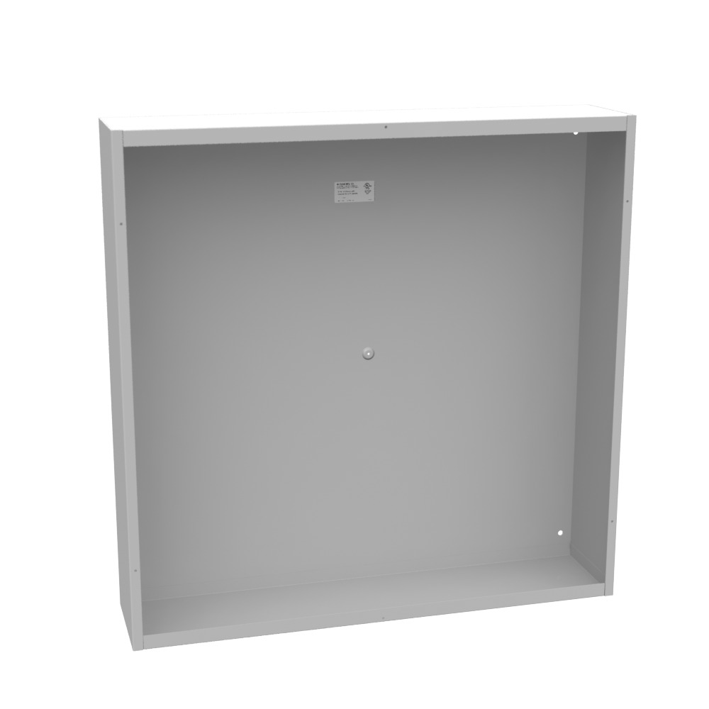 36x8x36 Screw Cover Type 1 UL Listed Steel No Knockouts ANSI 61 Gray Cover with Teardrop Slots Mounting Holes in Back