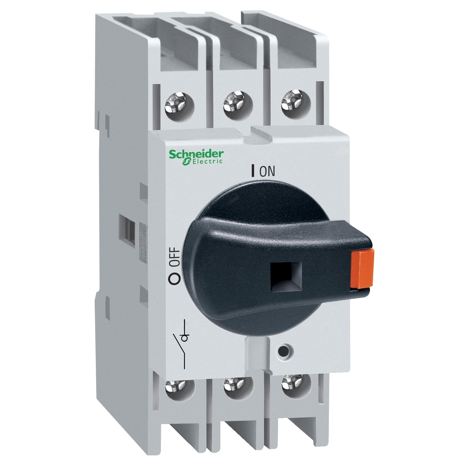 Disconnect switch, TeSys VLS, body switch, 16A, 10HP at 480VAC, UL508, three phase, 5kA SCCR, size 1, DIN rail mount