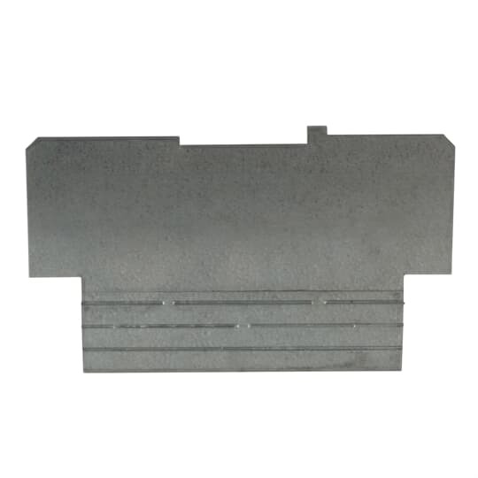 Two Gang Square Box Partition, 4-11/16 Inch Square x 1-1/2 Inches Deep, Pre-Galvanized Steel, For 2-1/8 Inch Deep Box with Square-Cut Tile Wall Two-Device 1/2 Inch, 3/4 Inch, and 1 Inch Covers