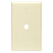 1-Gang .312-Inch Hole Device Telephone/Cable Wallplate, Midway Size, White