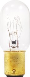 Incandescent T7 Bulb Shape Clear Finish Double Contact Bayonet Base 15Watt 120Volt Blister Pack 12Bulbs Per Package 1Bulb Per Package