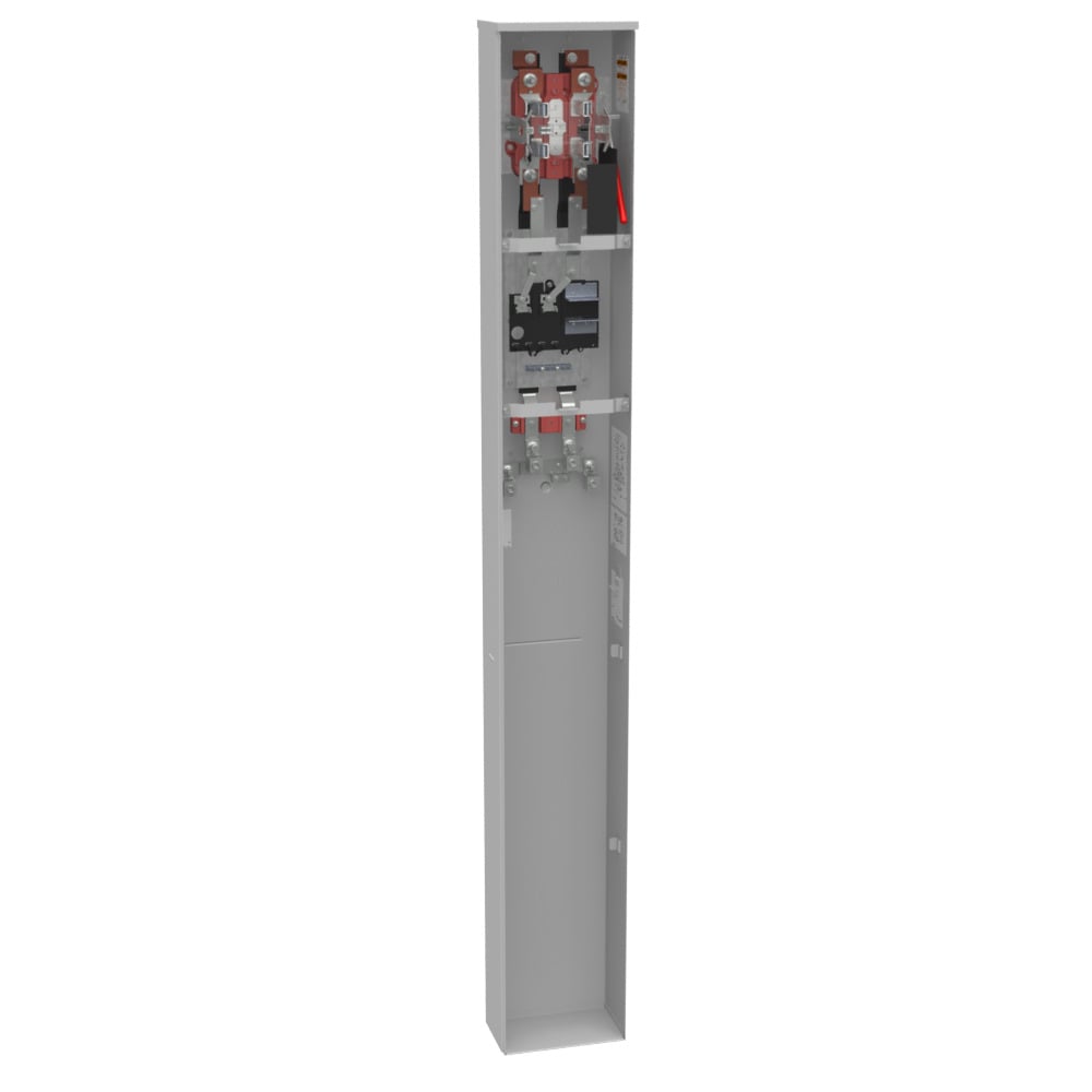 U4833-O-5T9 5 Term, Ringless, Plain Top, Triplex Ground, Lever Bypass, 6 Branch Circuit, 5th Term 9 Oclock Position