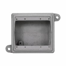 Eaton Crouse-Hinds series Condulet FD blank device box, Deep, Feraloy iron alloy, Two-gang, Takes one two-gang cover