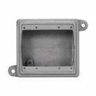 Eaton Crouse-Hinds series Condulet FD blank device box, Deep, Feraloy iron alloy, Two-gang, Takes one two-gang cover