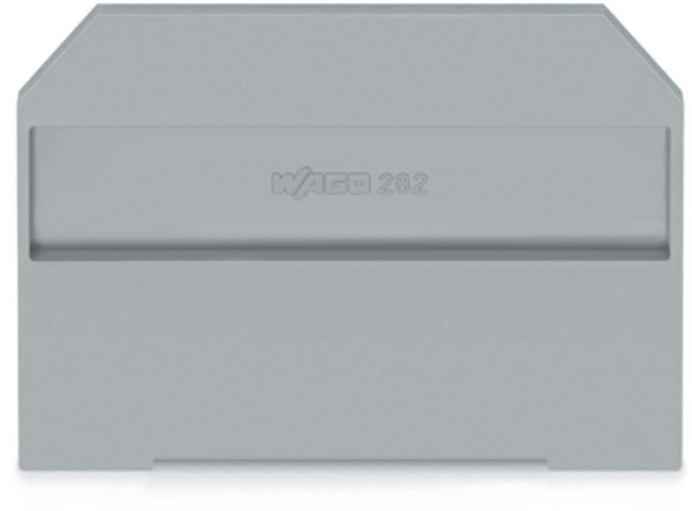 End and intermediate plate; 4 mm thick; gray