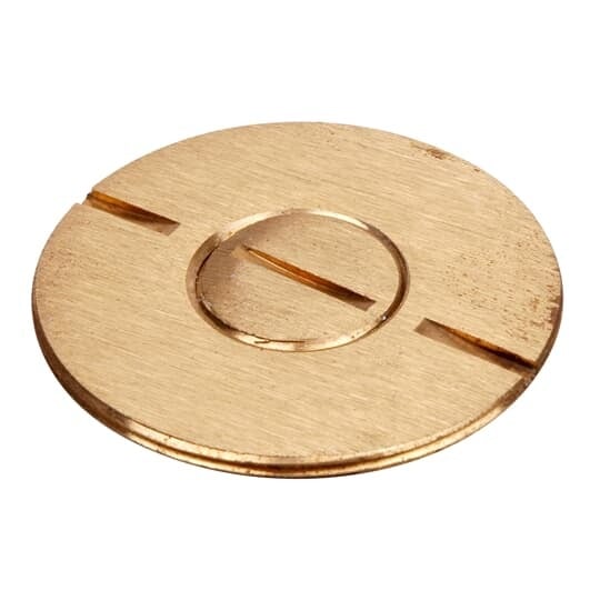 Floor Plate Plug Insert, 1/2 Inch - 14 Inch NPS Thread, Brass