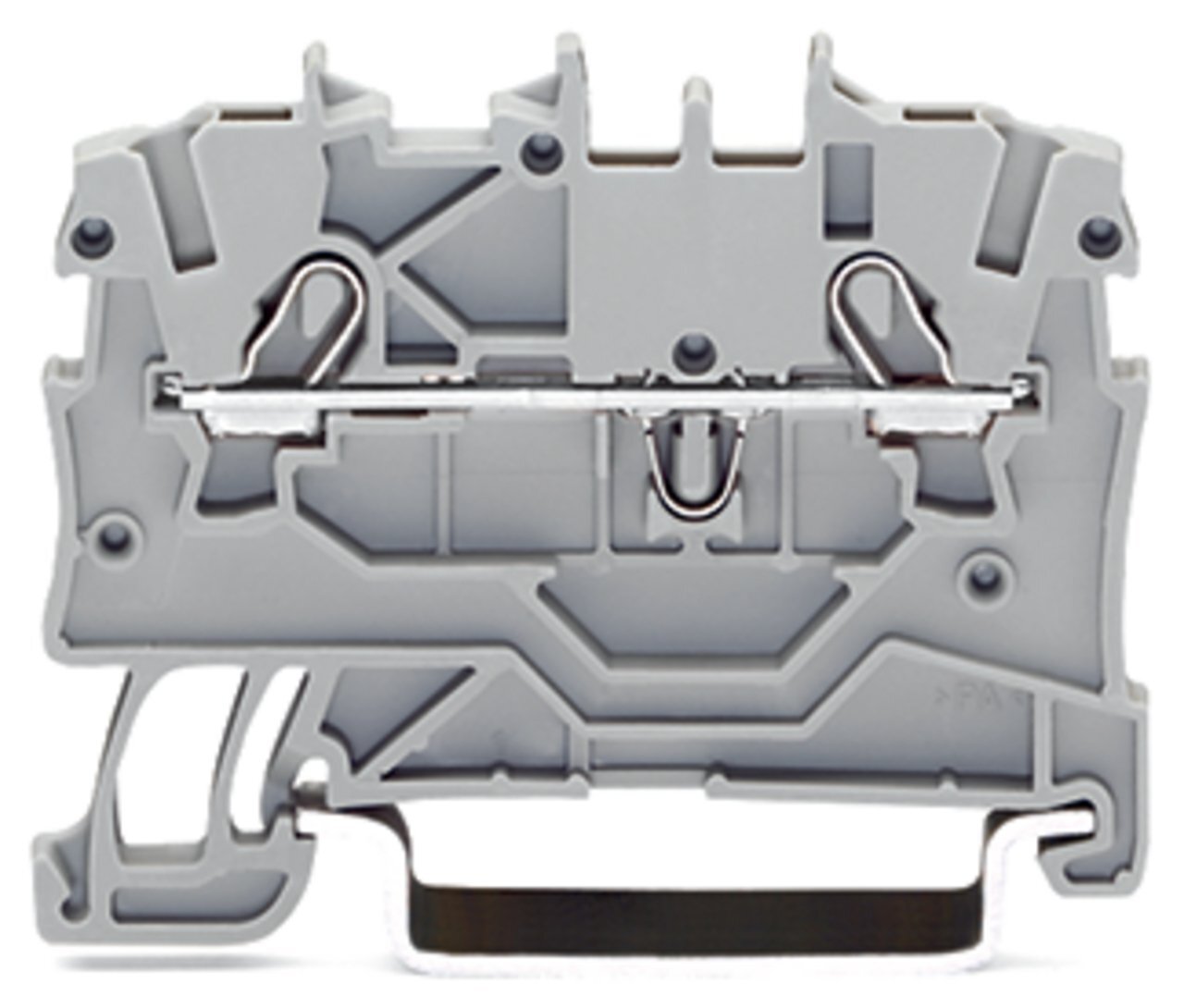 2-conductor through terminal block; 1 mm; for Ex e II and Ex i applications; side and center marking; for DIN-rail 35 x 15 and 35 x 7.5; Push-in CAGE CLAMP; 1,00 mm; blue