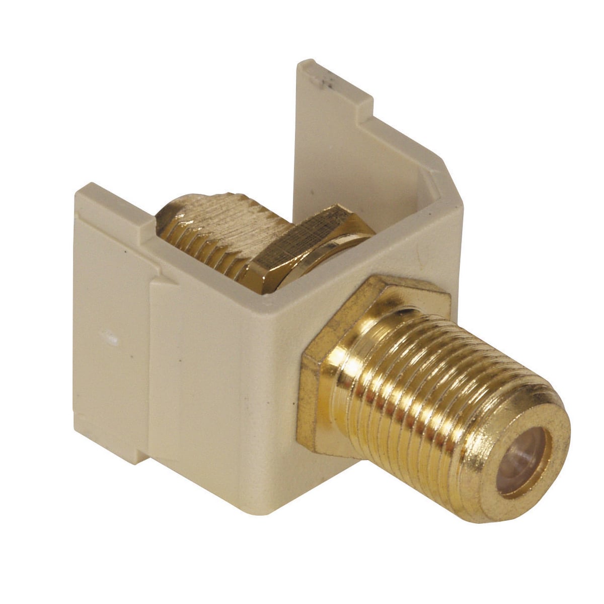 F Coax, Snap-Fit, 3GHz, Gold, Electric Ivory