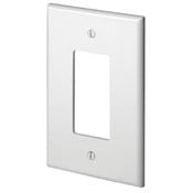 1-Gang Decora GFCI Device Decora, Wallplate, Oversized, Thermoset, Device Mount, White