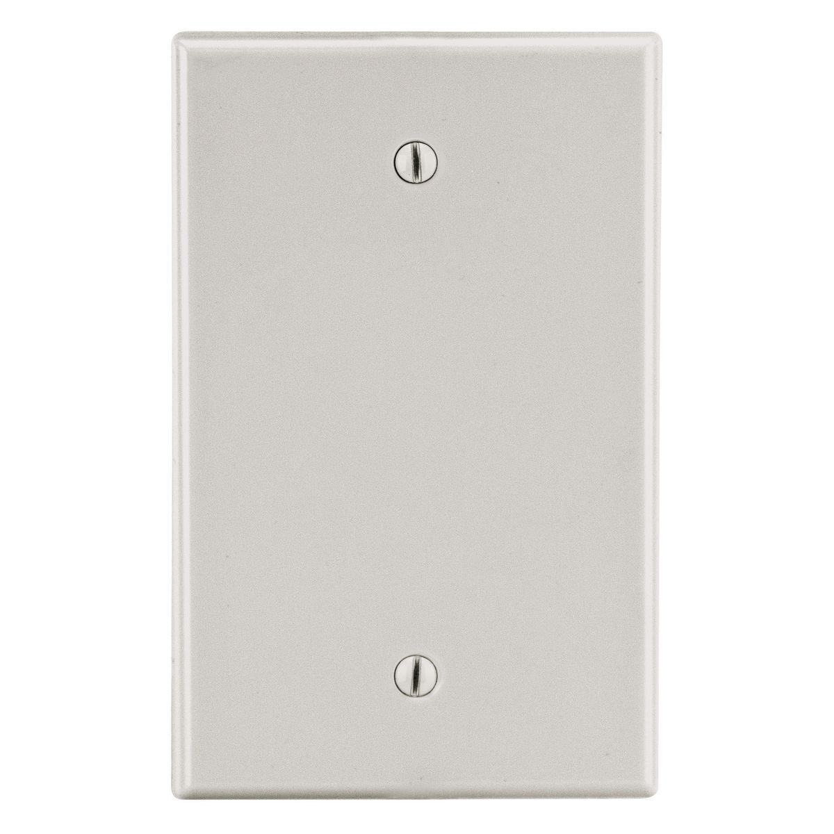 Wallplate, Mid-Size 1-Gang, Box Mount Blank, Light Almond