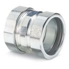 2 Inch, Malleable Iron-Zinc Plated Compression Coupling, For Use with Rigid Conduit