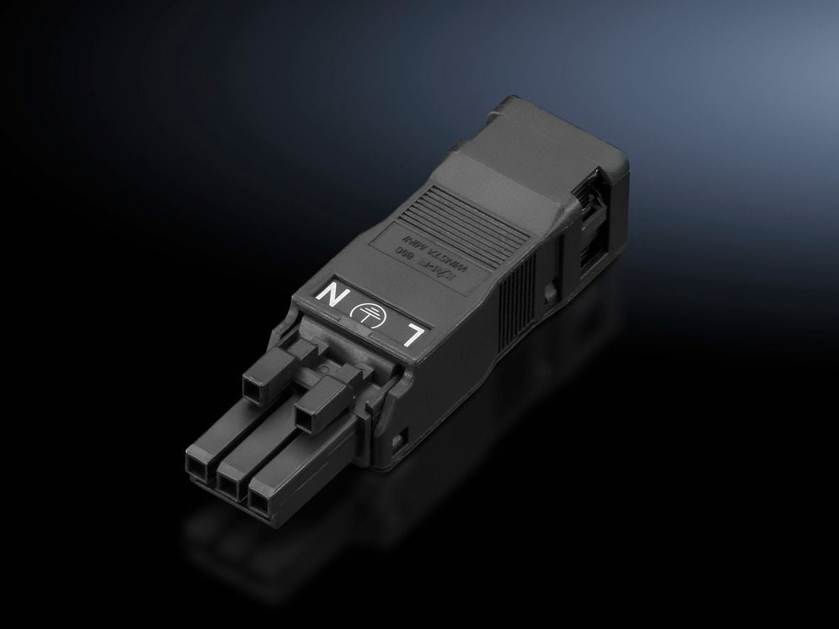 SZ Jack, for power supply and through-wiring, 3-pole, 100-240 V, Connection accessories for self-assembly