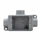 Eaton Crouse-Hinds series Condulet FDC device box, Deep, Feraloy iron alloy, Single-gang, T shape, 1/2"