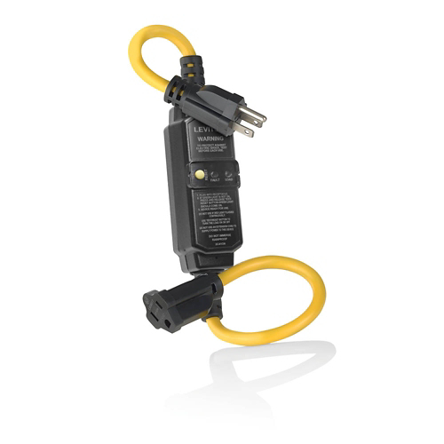 GSCA1-2C GSCA Cord Set Self Test, 120 V AC, 15 A, 14/3 SJTW Cord, NEMA 5-15R Receptacle, NEMA 5-15P Plug