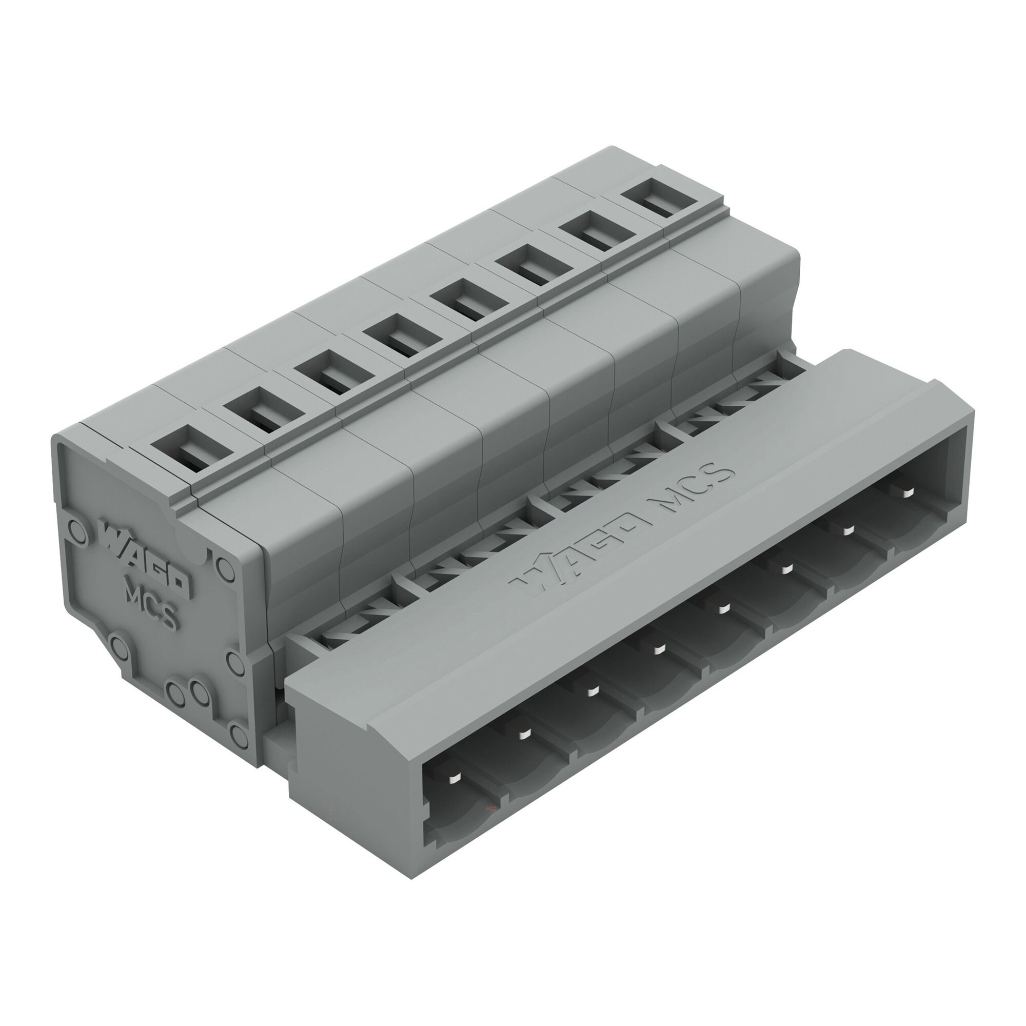1-conductor male connector; CAGE CLAMP; 2.5 mm; Pin spacing 5 mm; 8-pole; 2,50 mm; gray