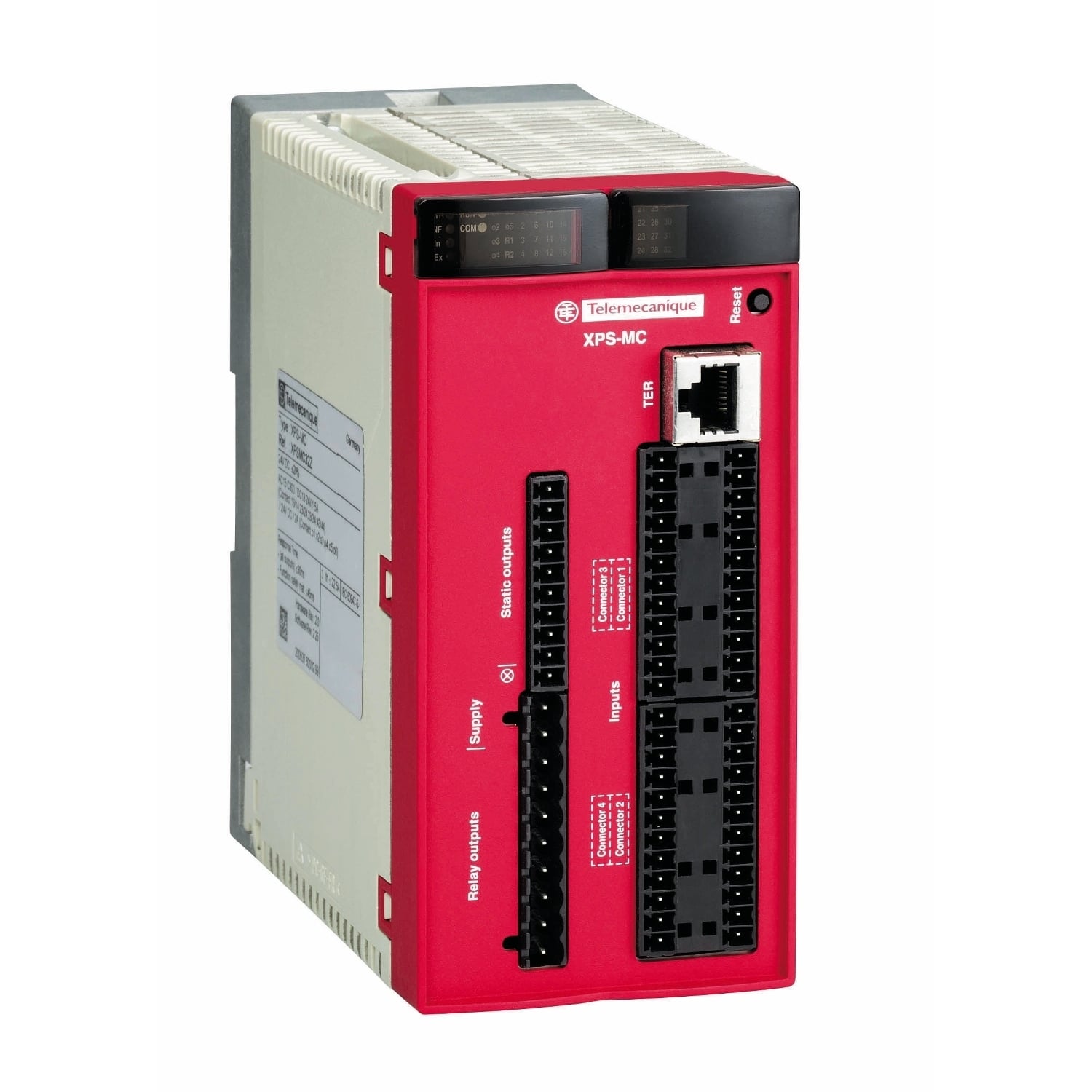 safety controller, Harmony XPS MC, 24V DC, 32 inputs, 46 LEDs signalling