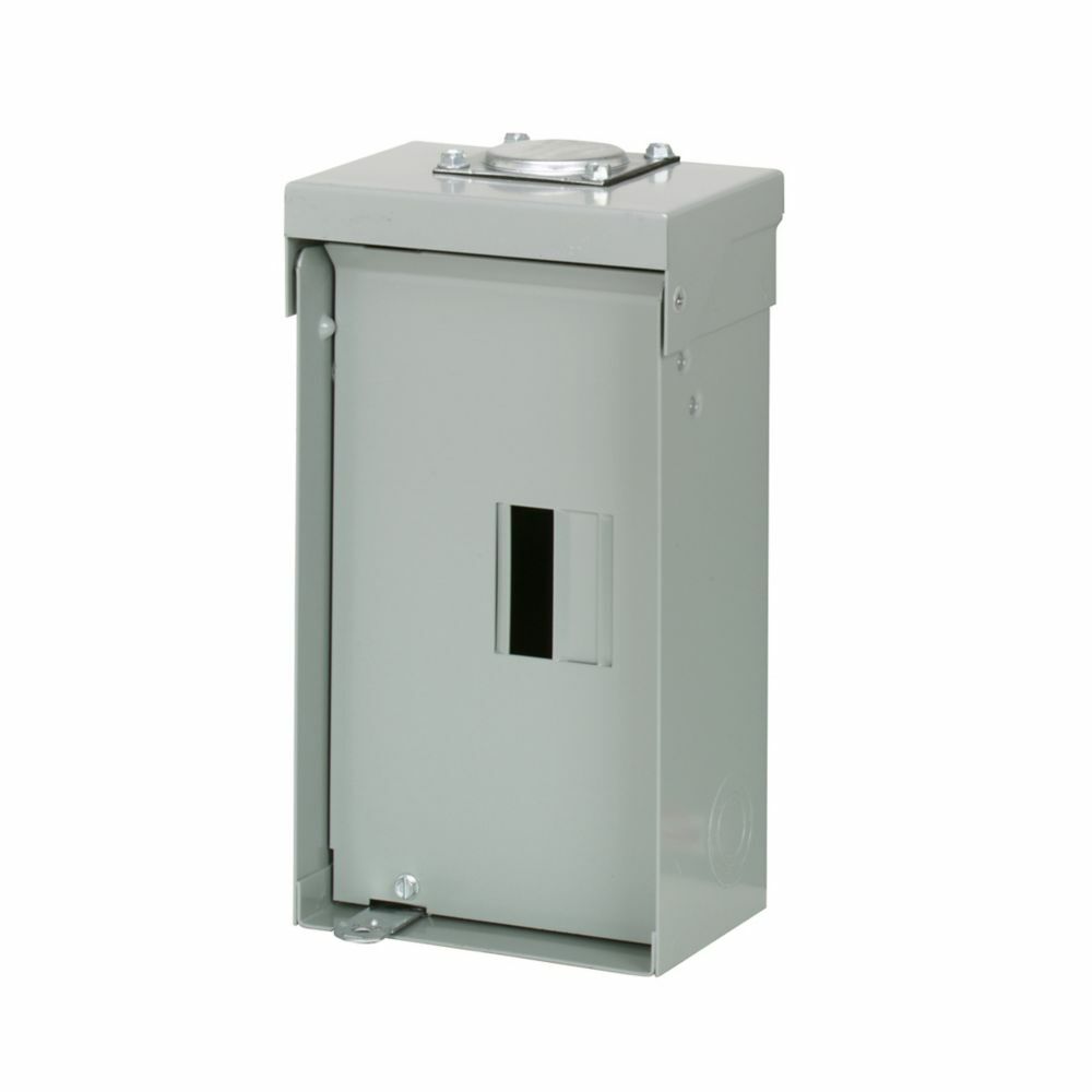 Eaton BR main lug loadcenter,Rainproof, furnished with hub closure plates,Main lug,125 A,6R,Aluminum,Cover included,NEMA 3R,Metallic,10 kAIC,2 Spaces,4 Circuits,Three-wire,Single-phase