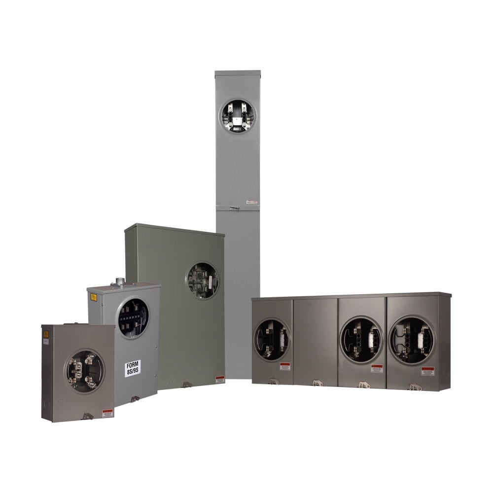 324N Commercial Single Position Meter Socket, 320 Amp, 1 Phase, Ringed, Provision, 4 Jaw, OH, UG, 600V, 3 Wire