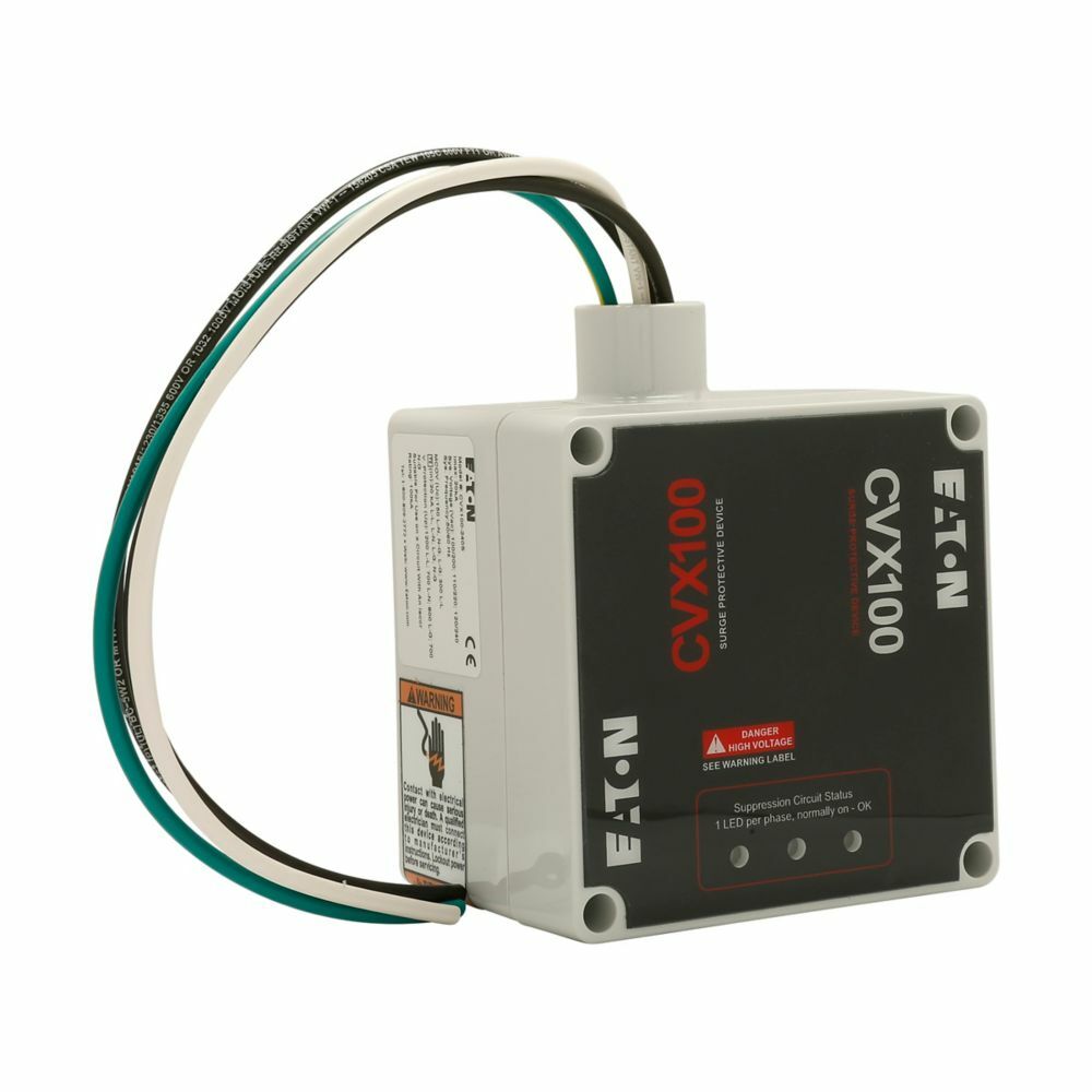 Surge Protection Device, CVX100 series, 100 kAIC, 200V ,208V, 220V, 230V, 240V, Includes ground, 320 L-N, 320 L-G, 320 N-G operating voltage, Single-phase, Two-wire