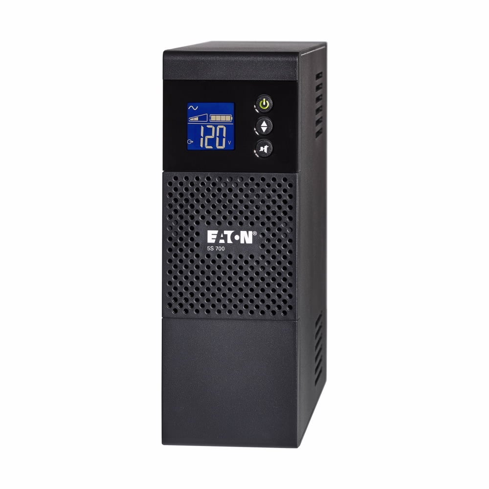 Eaton 5S UPS, 700 VA, 420 W, 5-15P input, LCD, Outputs: (8) 5-15R