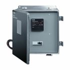 Eaton SPD series surge protection device, 120 kAIC, 277/480V wye (4W+G), Standard feature package and surge counter, NEMA 4 with internal disconnect enclosure, External side mount, 320 L-N, 320 L-G, 320 N-G, 640 L-L operating voltage
