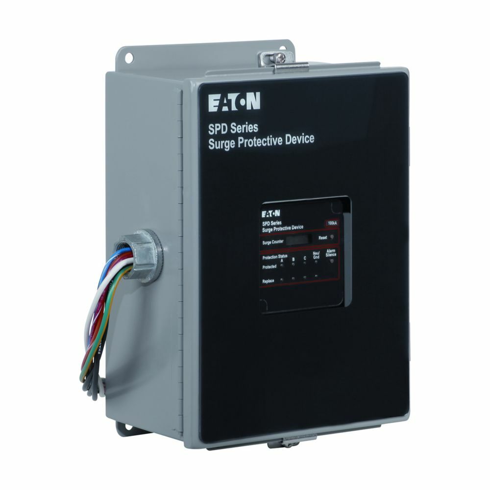Surge Protection Device, SPD series, 250 kAIC, 277/480V wye (4W+G), Standard feature package, NEMA 4 enclosure, External side mount, 320 L-N, 320 L-G, 320 N-G, 640 L-L operating voltage