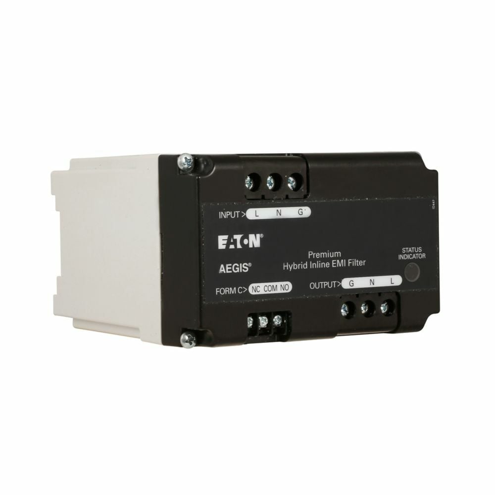 Eaton Powerline filter, 5A, 120 Vac rating, Single-pole, Premium protection with hybrid filtering, with Form C contacts