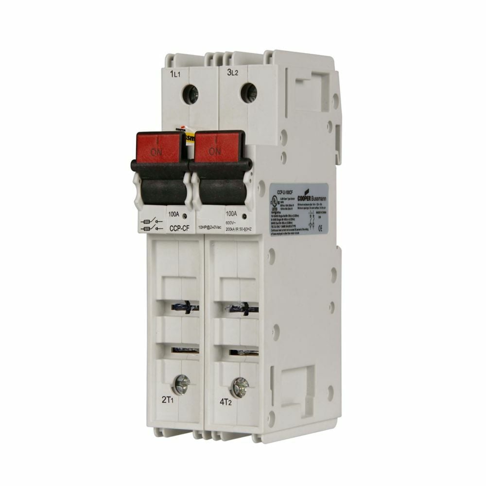 Eaton Bussmann series CCP UL98 fusible disconnect, 600 Vac, 125 Vdc, 100A, UL98 fusible disconnect, Two-pole