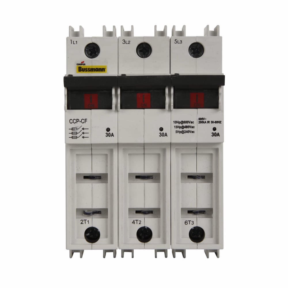 Eaton Bussmann series CCP UL98 fusible disconnect, 600 Vac, 125 Vdc, 60A, UL98 fusible disconnect, Three-pole, CUBEFuse