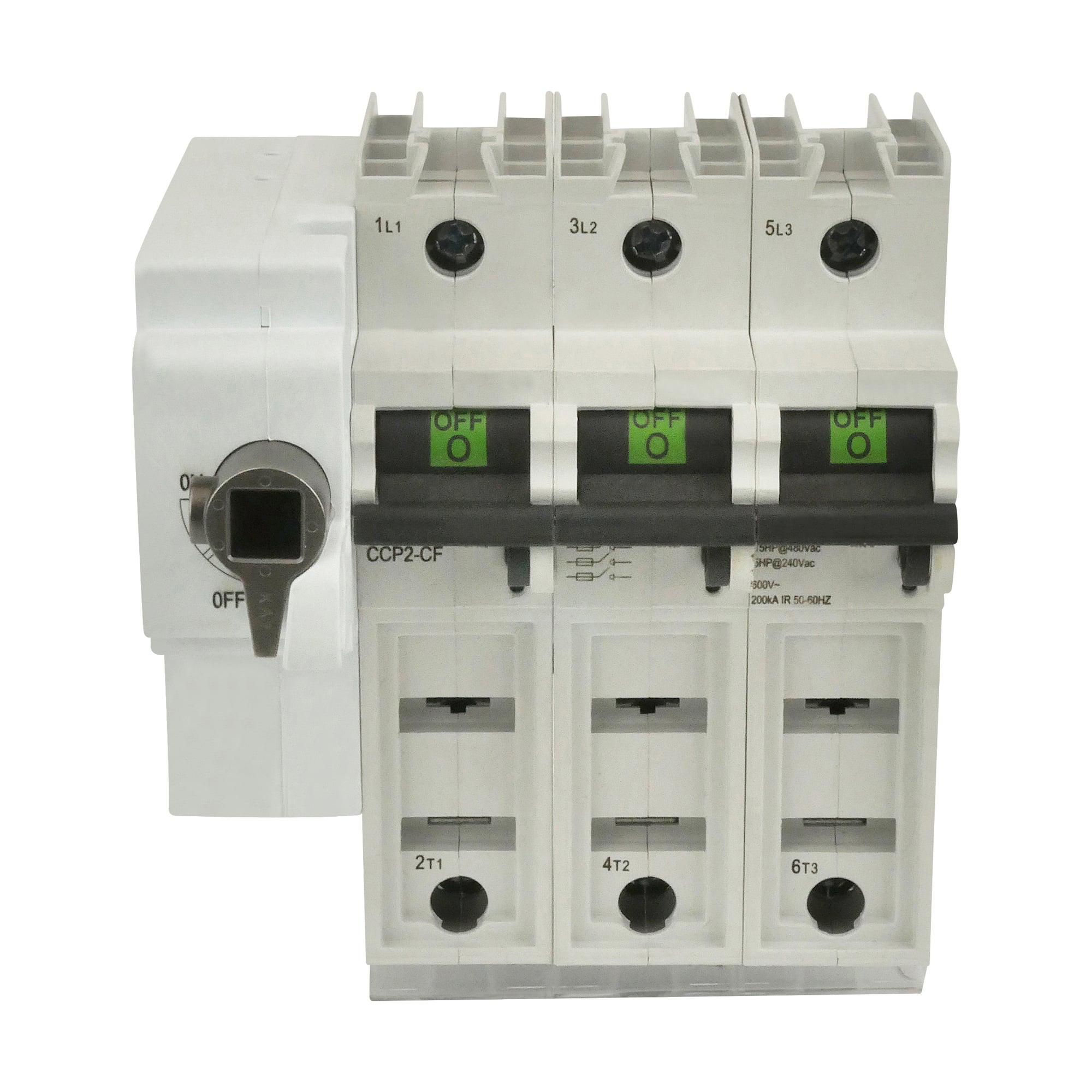 Eaton Bussmann series CCP UL98 fusible disconnect, Finger Safe, Lock-On provision, 600 Vac, 125 Vdc, 225A, UL98 fusible disconnect, Two-pole, 200 kA - CCP2RL-2-30CF