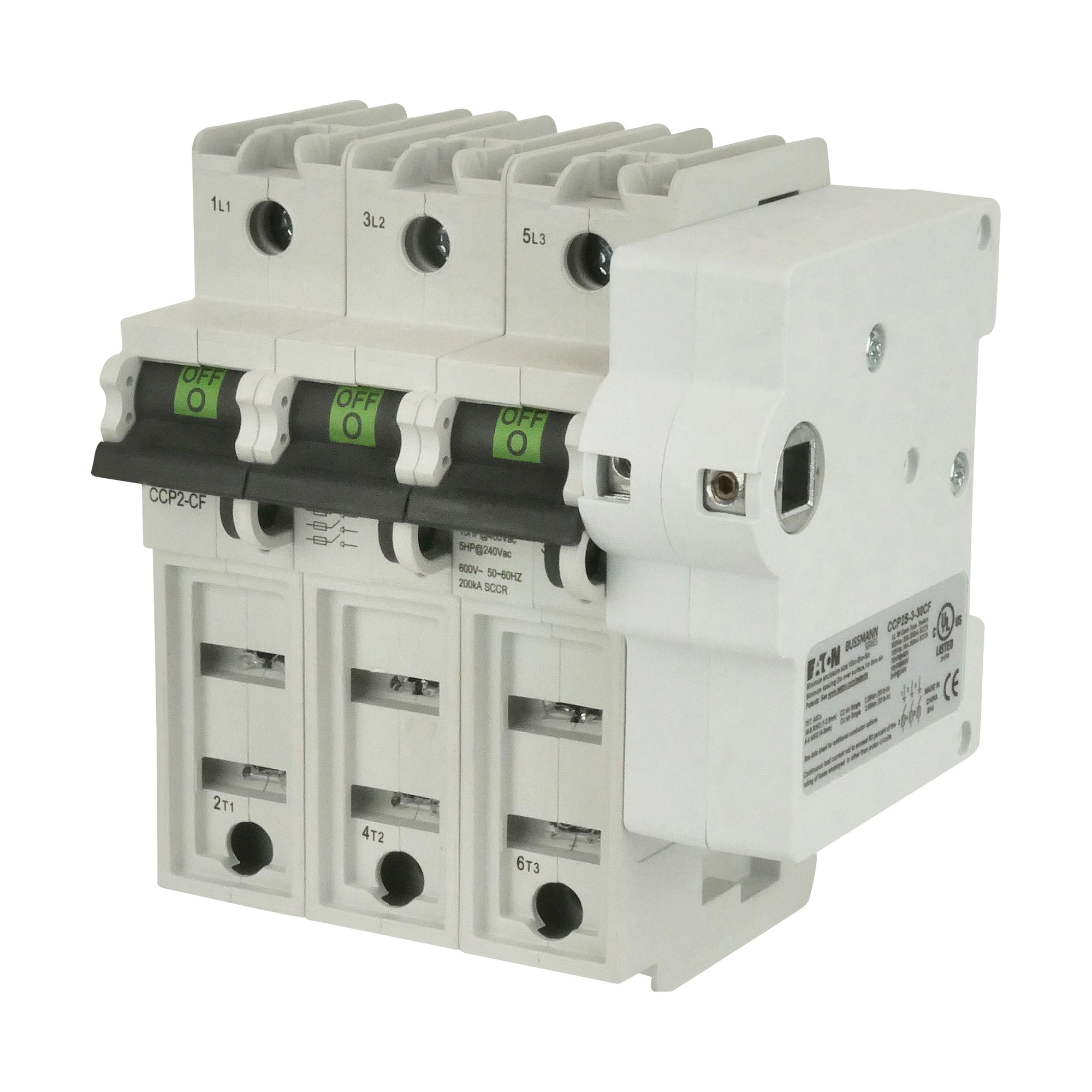Eaton Bussmann series CCP UL98 fusible disconnect, 600 Vac, 125 Vdc, 100A, UL98 fusible disconnect, Three-pole, 60 Hz, CUBEFuse, 200 - CCP2S-3-100CF