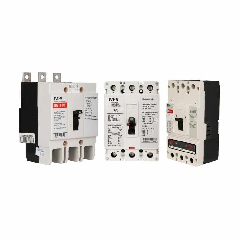 Eaton Series C molded case circuit breaker, 1P HFD 90 A