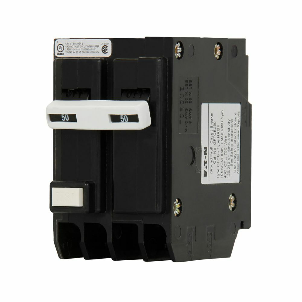 Eaton BR GFCI circuit breaker, Ground fault, Two-pole, 35A, 10kAIC