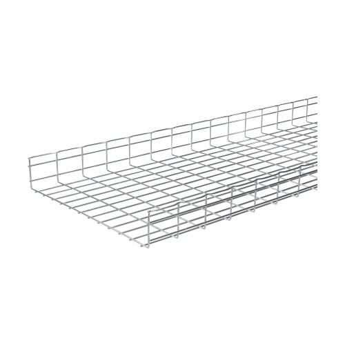 Eaton B-Line series Flextray 4" deep straight section, Black powder coat finish, Steel, 12.1" actual area inside tray, 4"deep flex tray