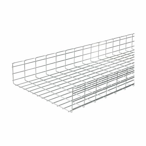 Eaton B-Line series Flextray 6" deep straight section, Pre-galvanized zinc, Steel, 143.3" actual area inside tray, 6"deep flex tray