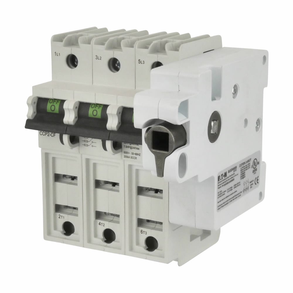 Eaton Bussmann series CCP UL98 fusible disconnect, Finger Safe, Lock-On provision, 600 Vac, 125 Vdc, 225A, UL98 fusible disconnect, Three-pole, 200 kA - CCP2R-3-30CF