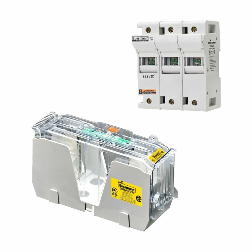 Eaton Bussmann series JM modular fuse block, 600V, 60A, Box lug, Three-pole