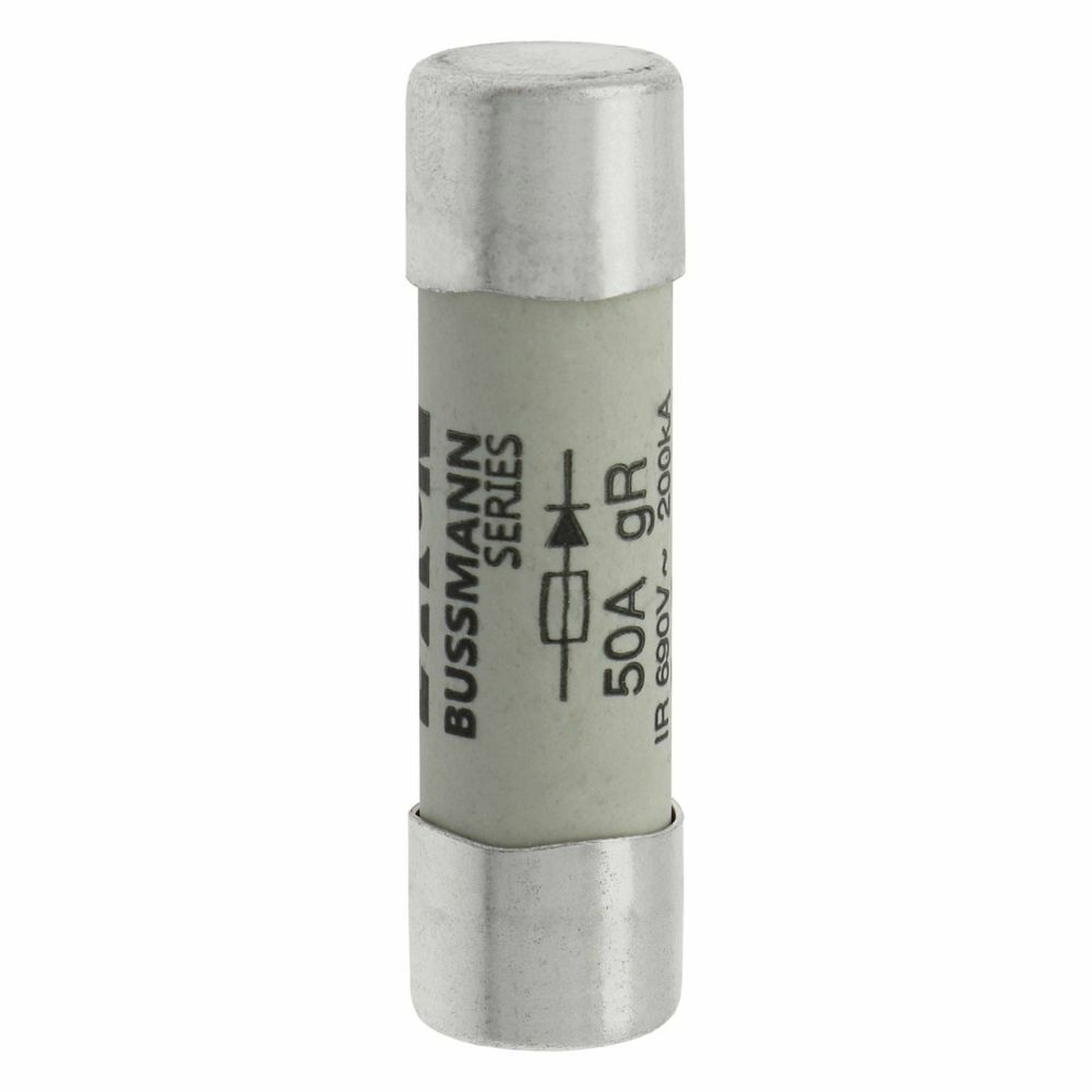 Eaton Bussmann series FWP high speed fuse, 690V, 50A, 200 kAIC, Non Indicating, High speed fuse, Ferrule end X ferrule end - FWP-50G14F