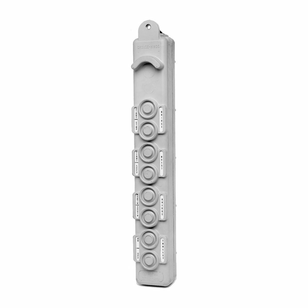 Eaton Crouse-Hinds series Flexitite D2X attachable pendant pushbutton station, 10A, Steel-reinforced neoprene, 2 buttons, 600 Vac