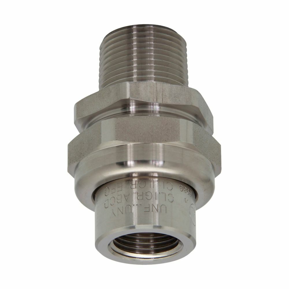 Eaton Crouse-Hinds series UNY union, Rigid/IMC, Male, 316 stainless steel, Group B rated, 1"