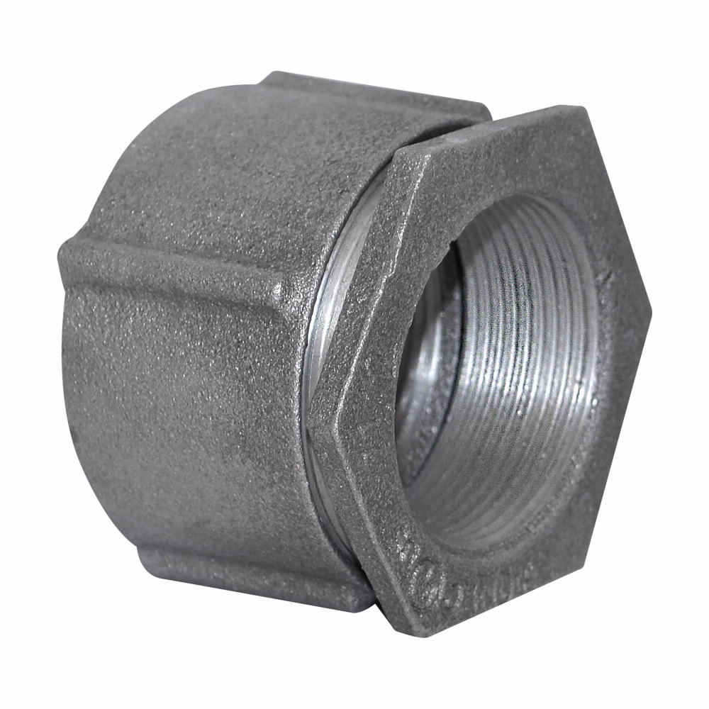 Eaton Crouse-Hinds series three-piece conduit coupling, Rigid/IMC, Aluminum, Concrete tight, 4"