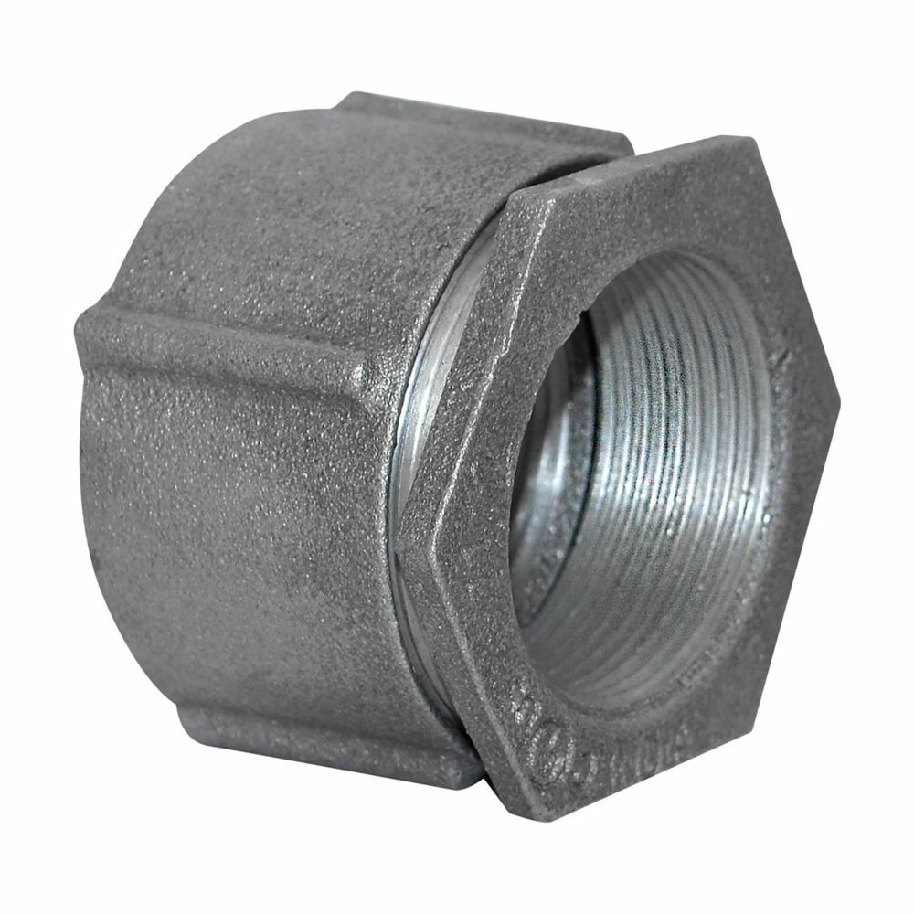 Eaton Crouse-Hinds series three-piece conduit coupling, Rigid/IMC, Aluminum, Concrete tight, 2-1/2"
